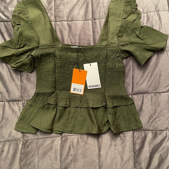 Untaggable women’s top-military green - Picture 2 of 4